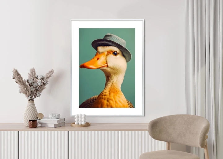 Plakat Kaczka Z Kapeluszem