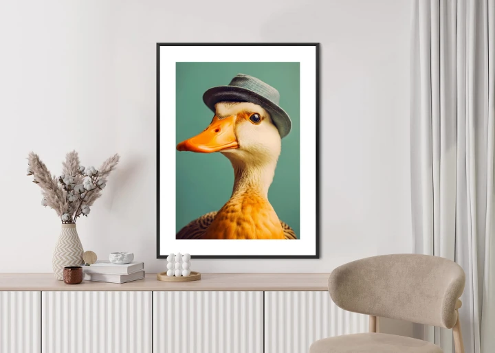 Plakat Kaczka Z Kapeluszem