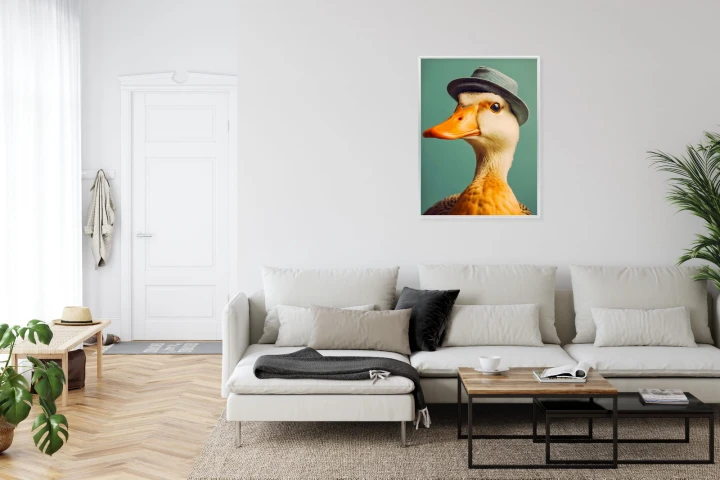 Plakat Kaczka Z Kapeluszem