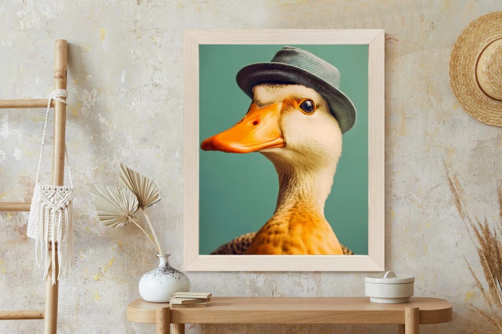 Plakat Kaczka Z Kapeluszem