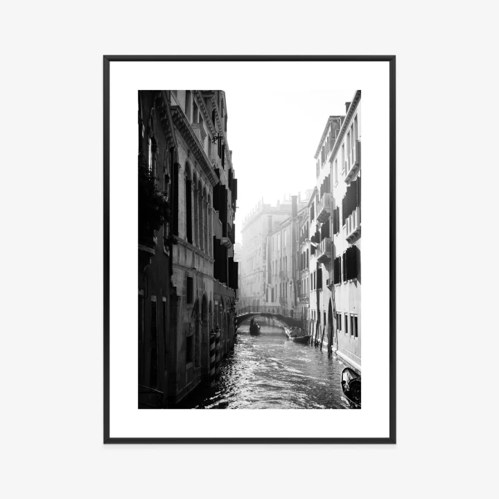 Plakat Wenecja Czarno Biały Kanał