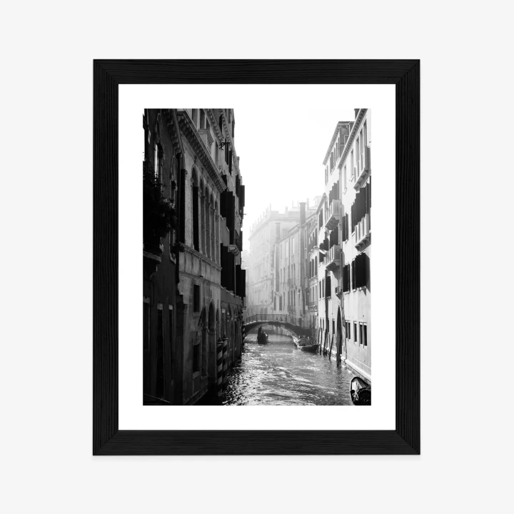 Plakat Wenecja Czarno Biały Kanał
