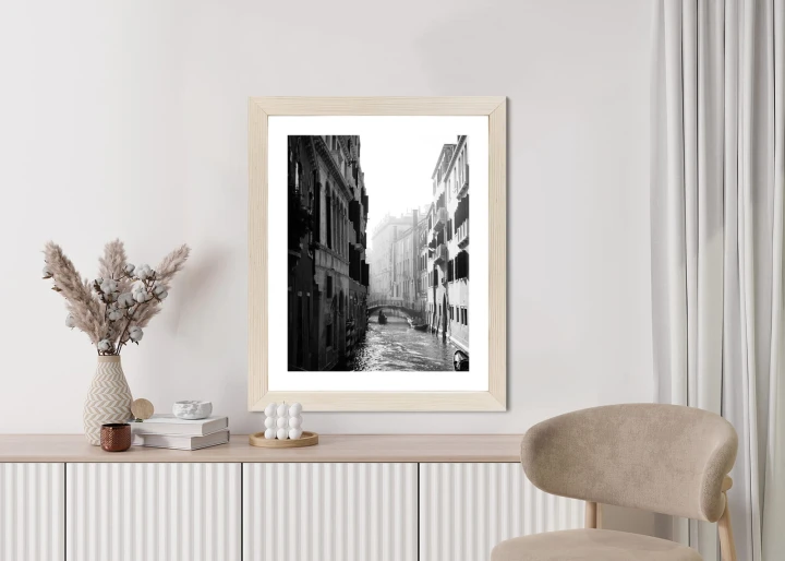 Plakat Wenecja Czarno Biały Kanał