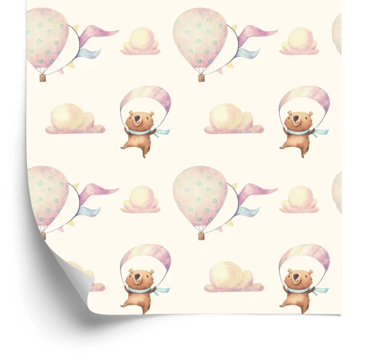 Tapeta Balony W Chmurach, Misie, Pokój Dziecięcy