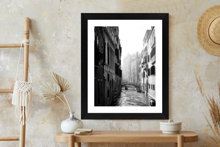 Plakat Wenecja Czarno Biały Kanał