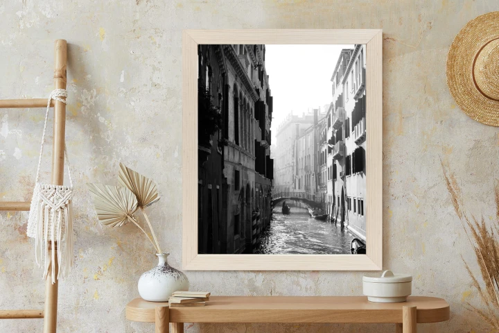 Plakat Wenecja Czarno Biały Kanał