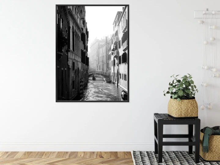 Plakat Wenecja Czarno Biały Kanał