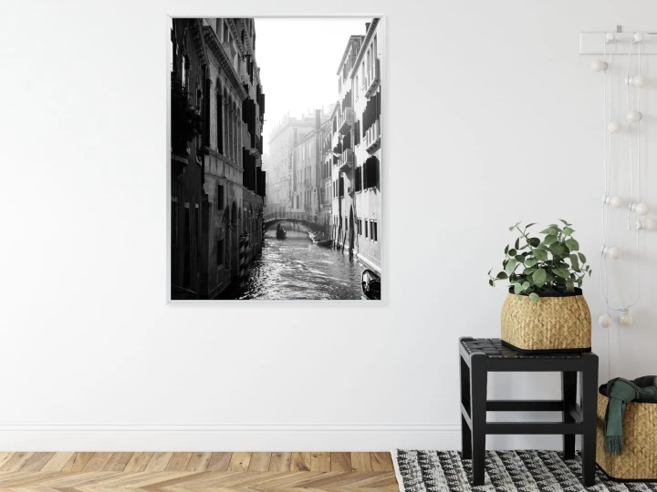 Plakat Wenecja Czarno Biały Kanał