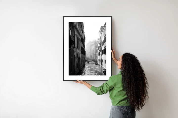 Plakat Wenecja Czarno Biały Kanał