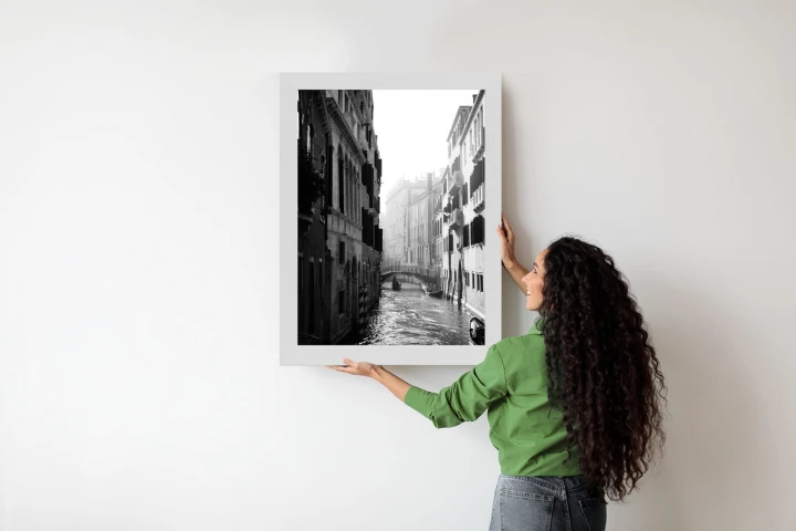 Plakat Wenecja Czarno Biały Kanał