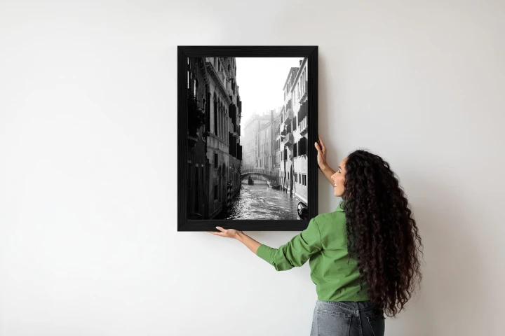 Plakat Wenecja Czarno Biały Kanał