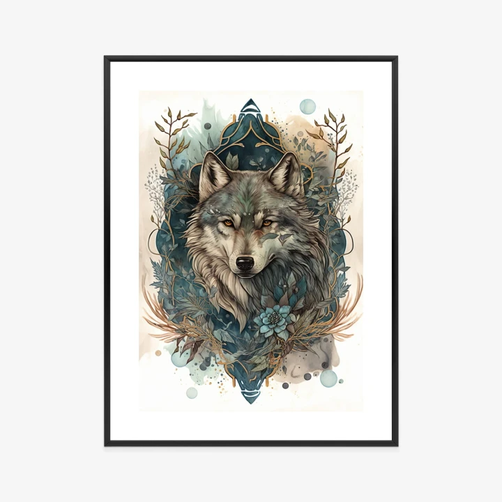 Plakat Ornament Z Wilkiem