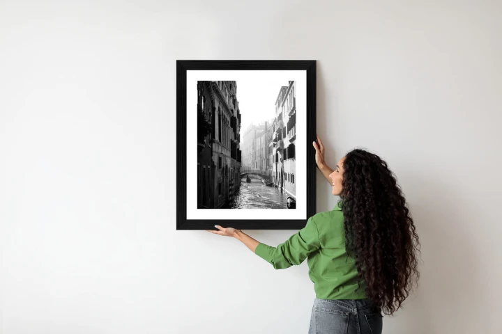 Plakat Wenecja Czarno Biały Kanał