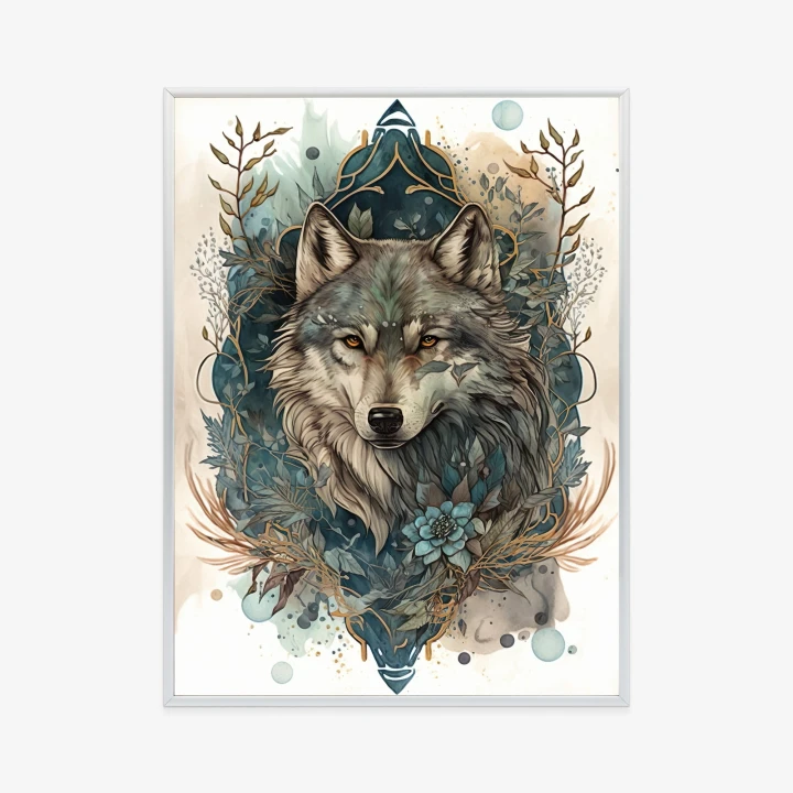 Plakat Ornament Z Wilkiem