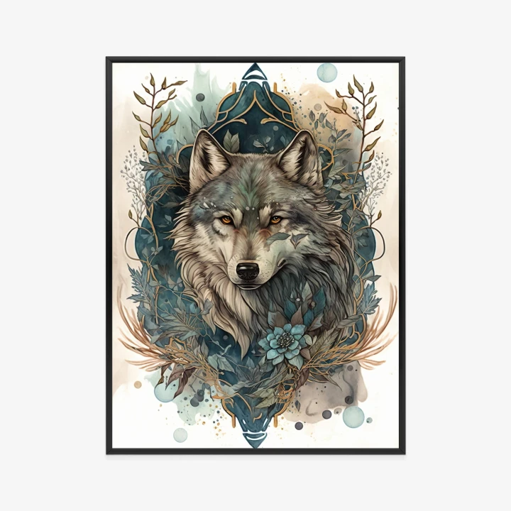Plakat Ornament Z Wilkiem