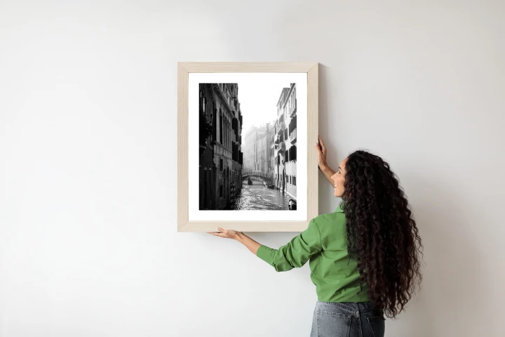 Plakat Wenecja Czarno Biały Kanał