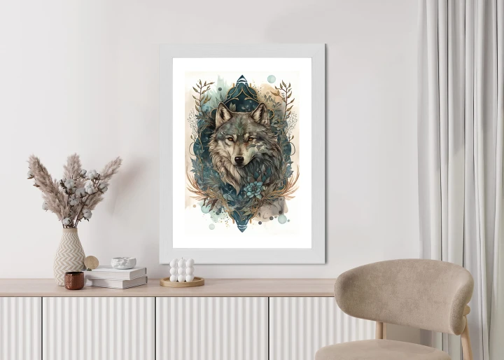 Plakat Ornament Z Wilkiem