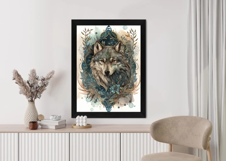 Plakat Ornament Z Wilkiem