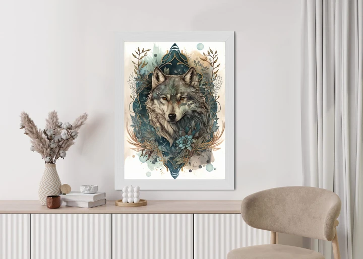 Plakat Ornament Z Wilkiem