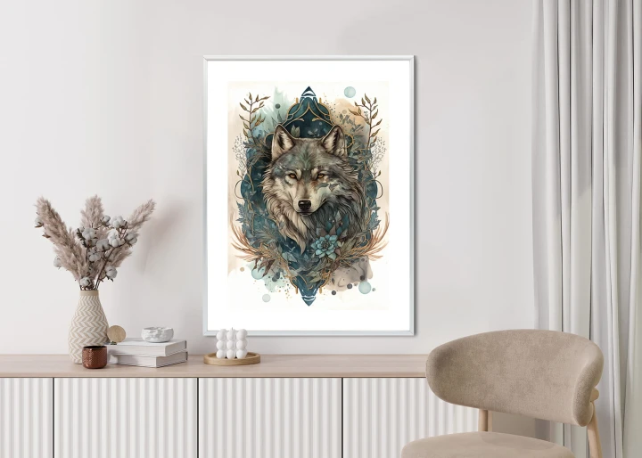Plakat Ornament Z Wilkiem