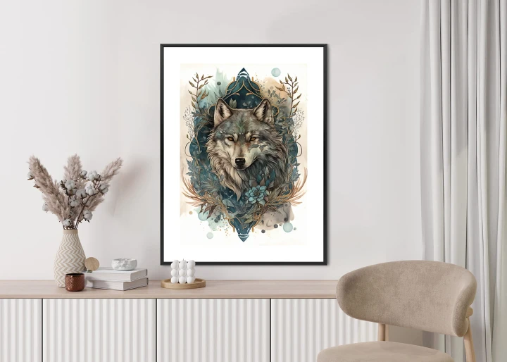 Plakat Ornament Z Wilkiem