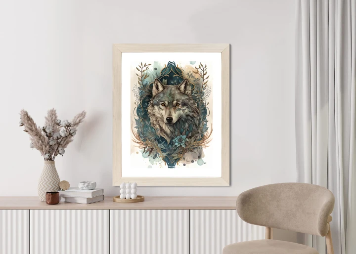 Plakat Ornament Z Wilkiem