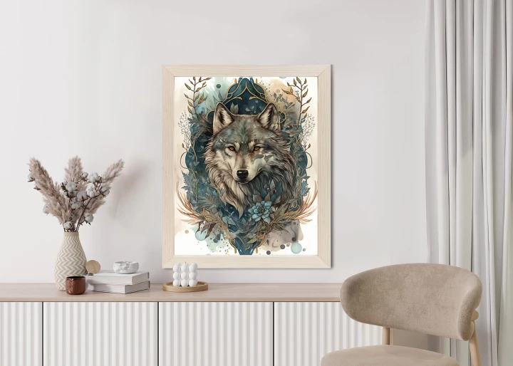 Plakat Ornament Z Wilkiem