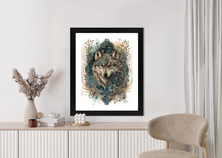 Plakat Ornament Z Wilkiem