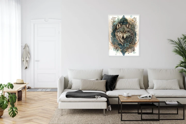 Plakat Ornament Z Wilkiem
