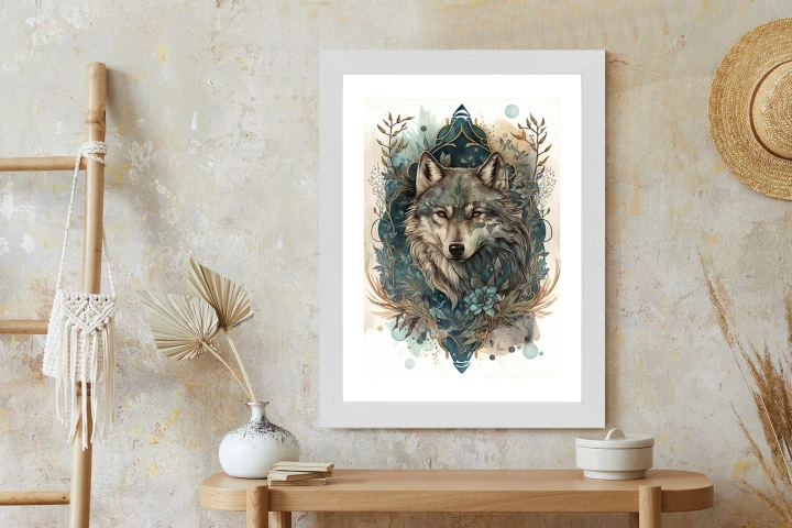 Plakat Ornament Z Wilkiem