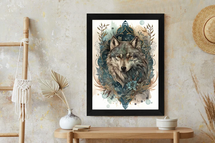 Plakat Ornament Z Wilkiem