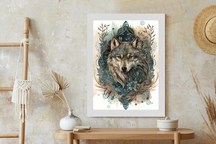 Plakat Ornament Z Wilkiem