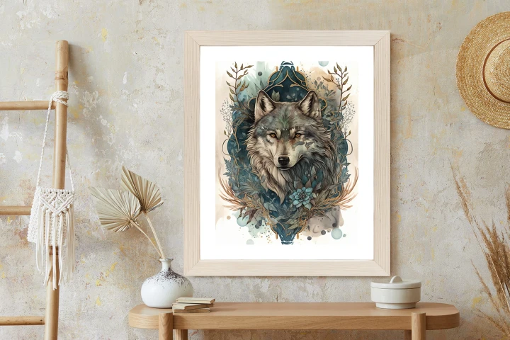 Plakat Ornament Z Wilkiem