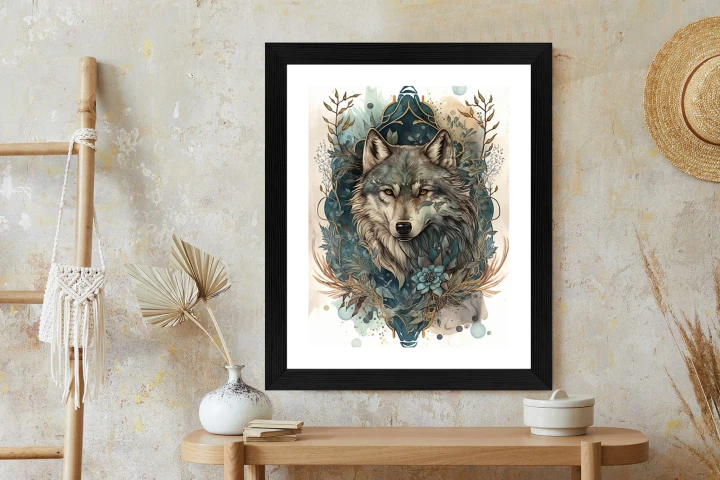 Plakat Ornament Z Wilkiem