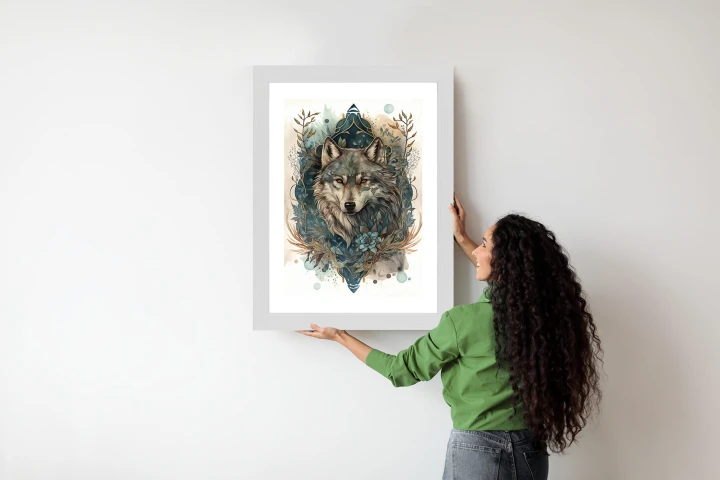Plakat Ornament Z Wilkiem