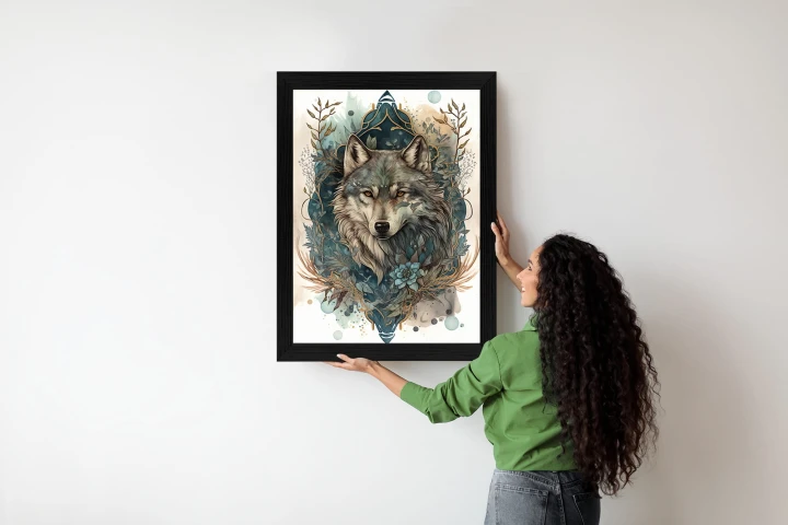 Plakat Ornament Z Wilkiem