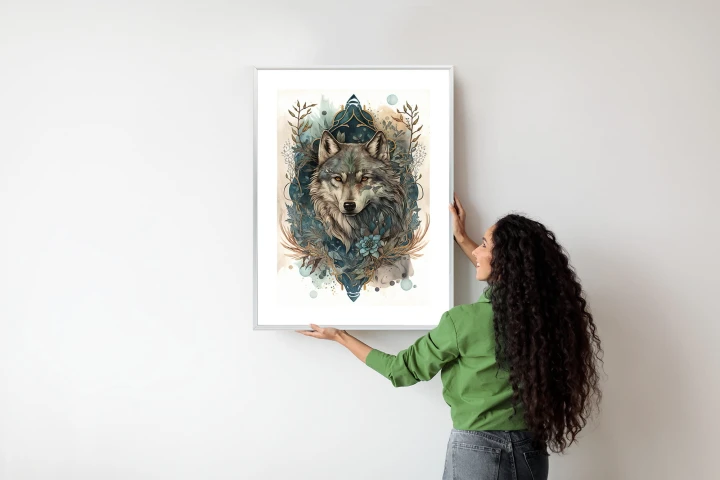Plakat Ornament Z Wilkiem