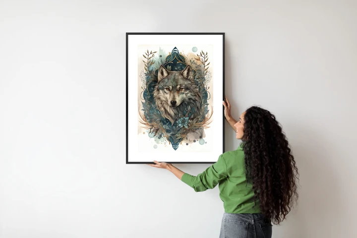 Plakat Ornament Z Wilkiem
