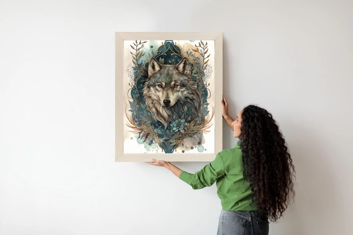 Plakat Ornament Z Wilkiem
