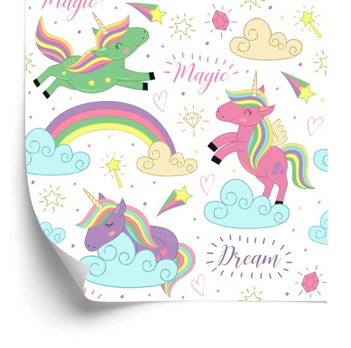 Tapeta Dla Dzieci – Magiczne Jednorożce