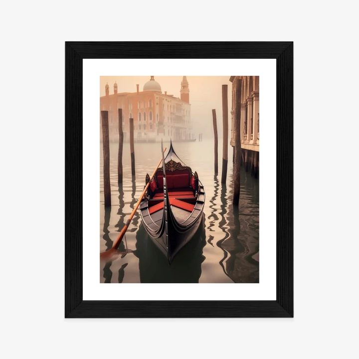 Plakat Gondola Na Tle Weneckiego Krajobrazu