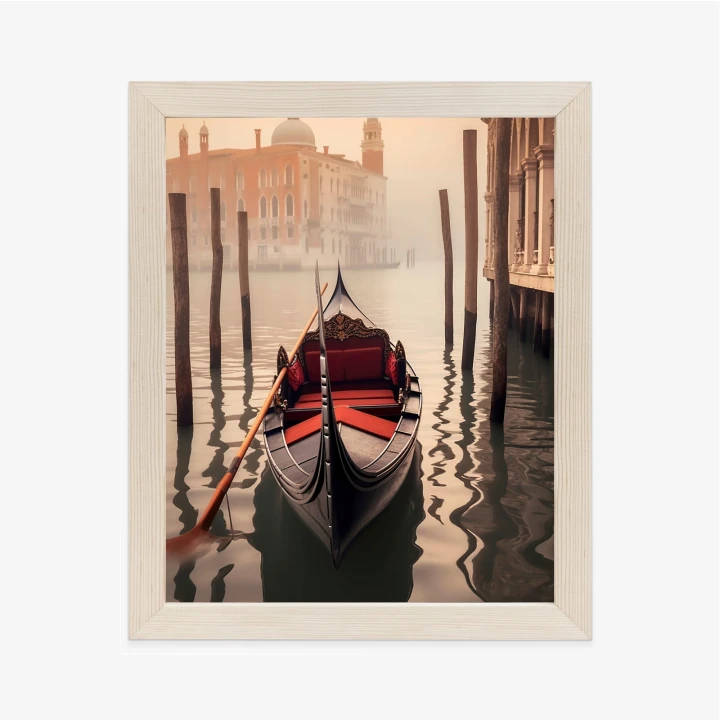 Plakat Gondola Na Tle Weneckiego Krajobrazu