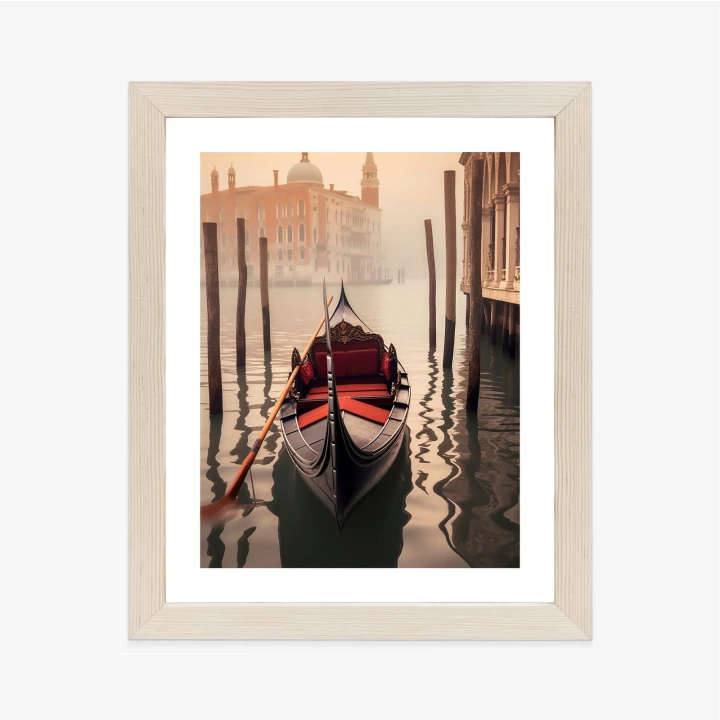 Plakat Gondola Na Tle Weneckiego Krajobrazu