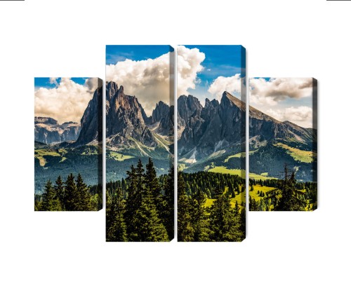 Obraz Wieloczęściowy Widok Włoskich Dolomitów 3D