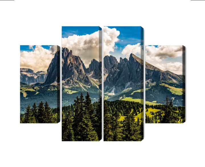 Obraz Wieloczęściowy Widok Włoskich Dolomitów 3D