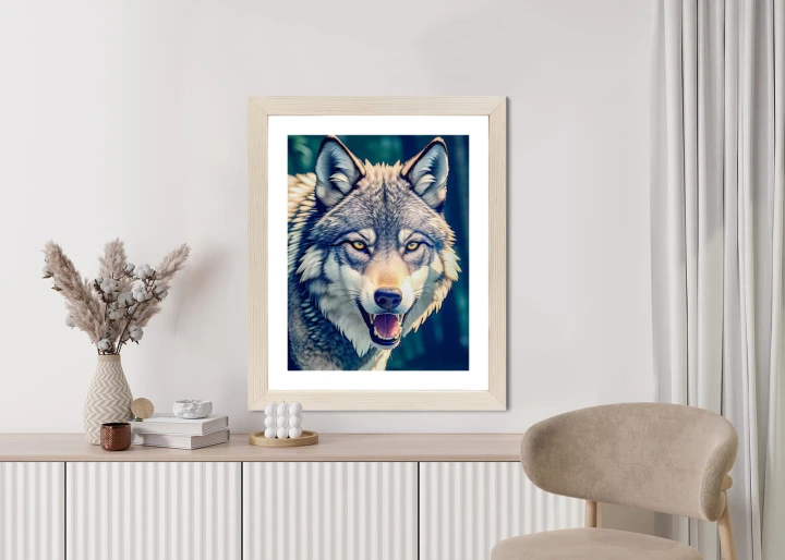 Plakat Portret Wilka Meksykańskiego W Dżungli