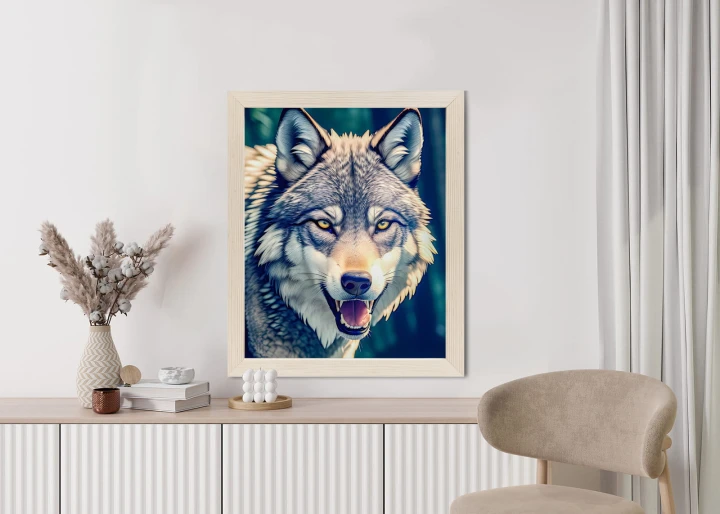 Plakat Portret Wilka Meksykańskiego W Dżungli