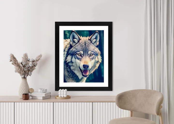 Plakat Portret Wilka Meksykańskiego W Dżungli