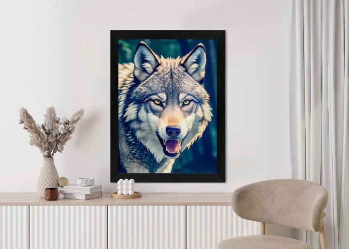 Plakat Portret Wilka Meksykańskiego W Dżungli