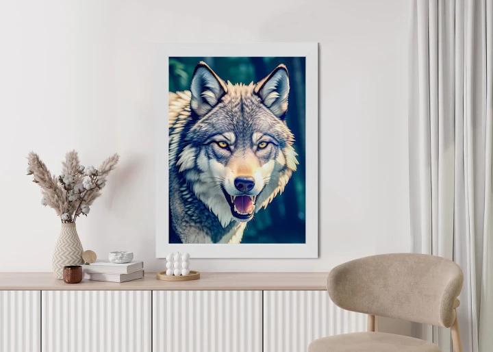 Plakat Portret Wilka Meksykańskiego W Dżungli